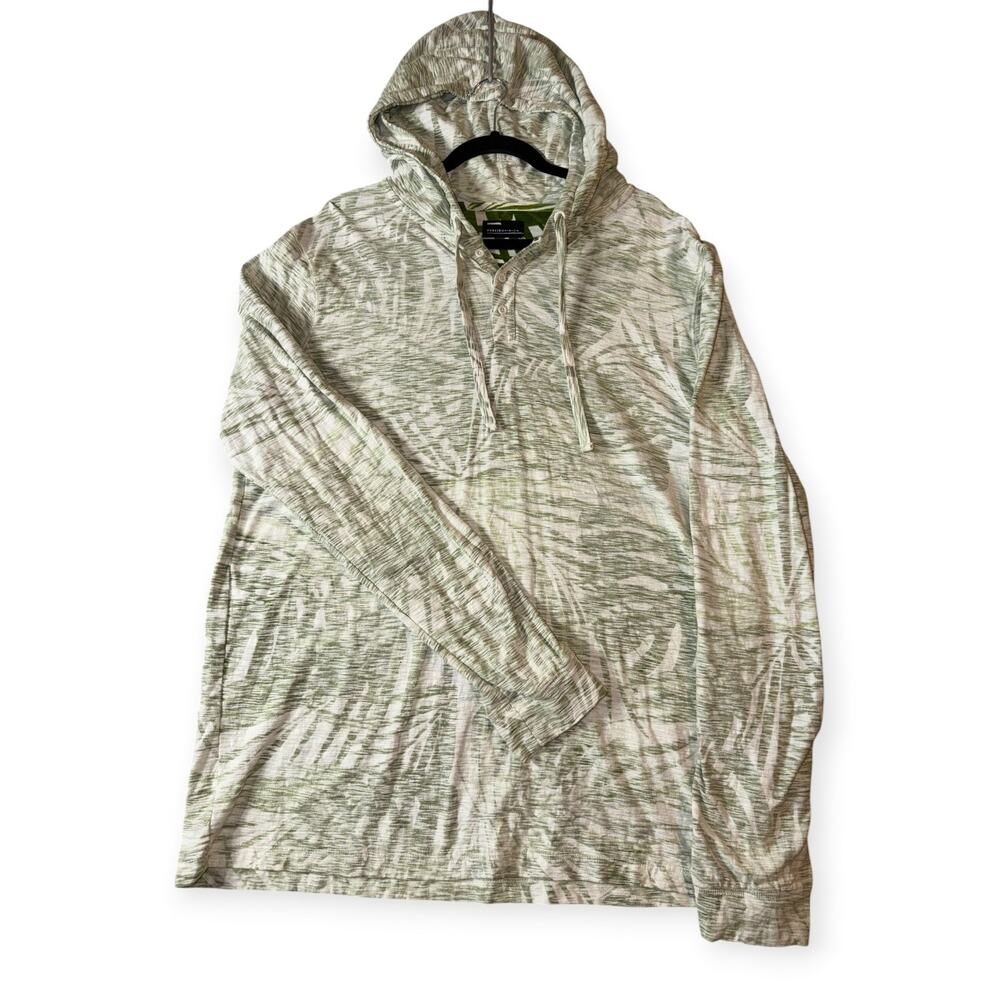 Public Opinion Light Hoodie, White/Green, Grass, Men's XXL